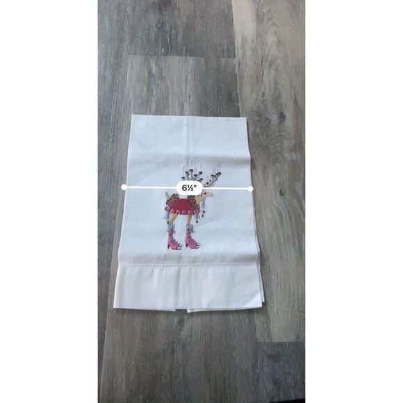 *Rare*NWT Patience Brewster “Donna Dash-Away” Reindeer Holiday Guest Tea Towel - Picture 5 of 6